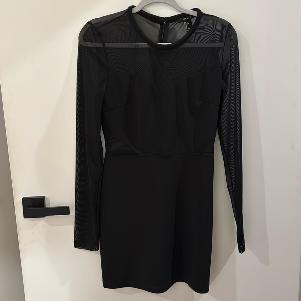Black mini dress